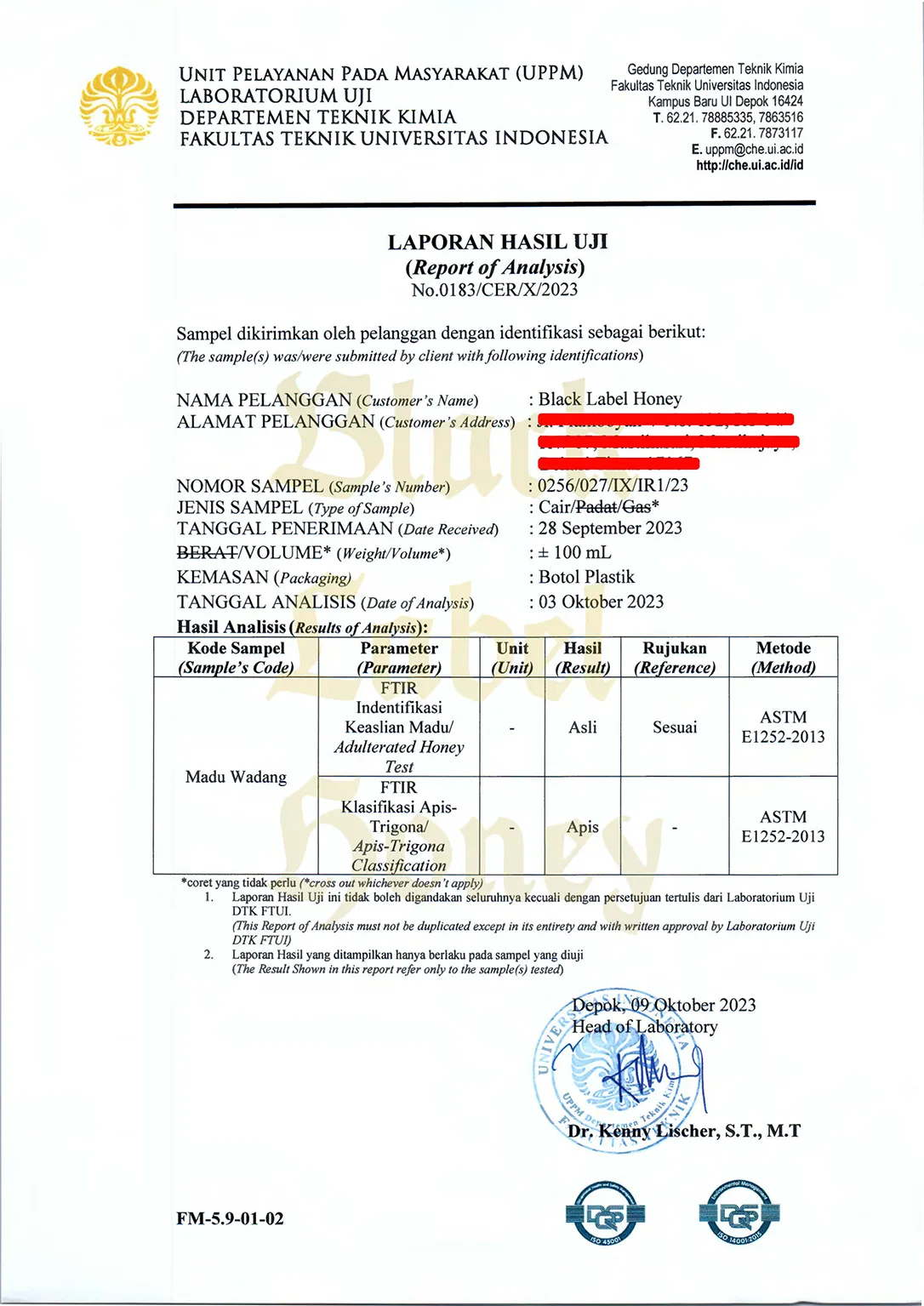 Hasil Uji Lab Madu Wadang 2023 copy